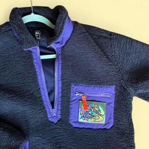 Brain Dead Teddy Bear Sherpa Half Zip Jacket